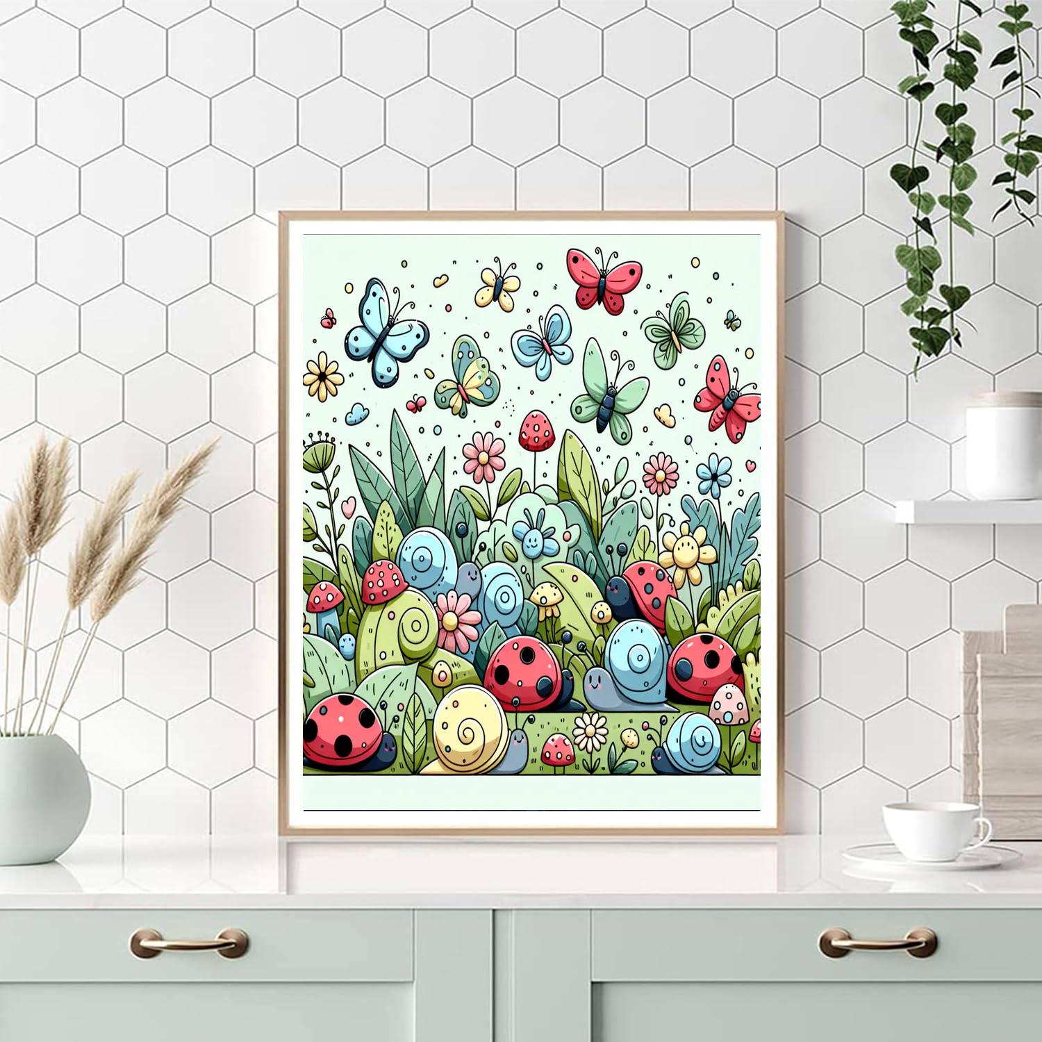 Cuddle Bug Garden Paint By Number