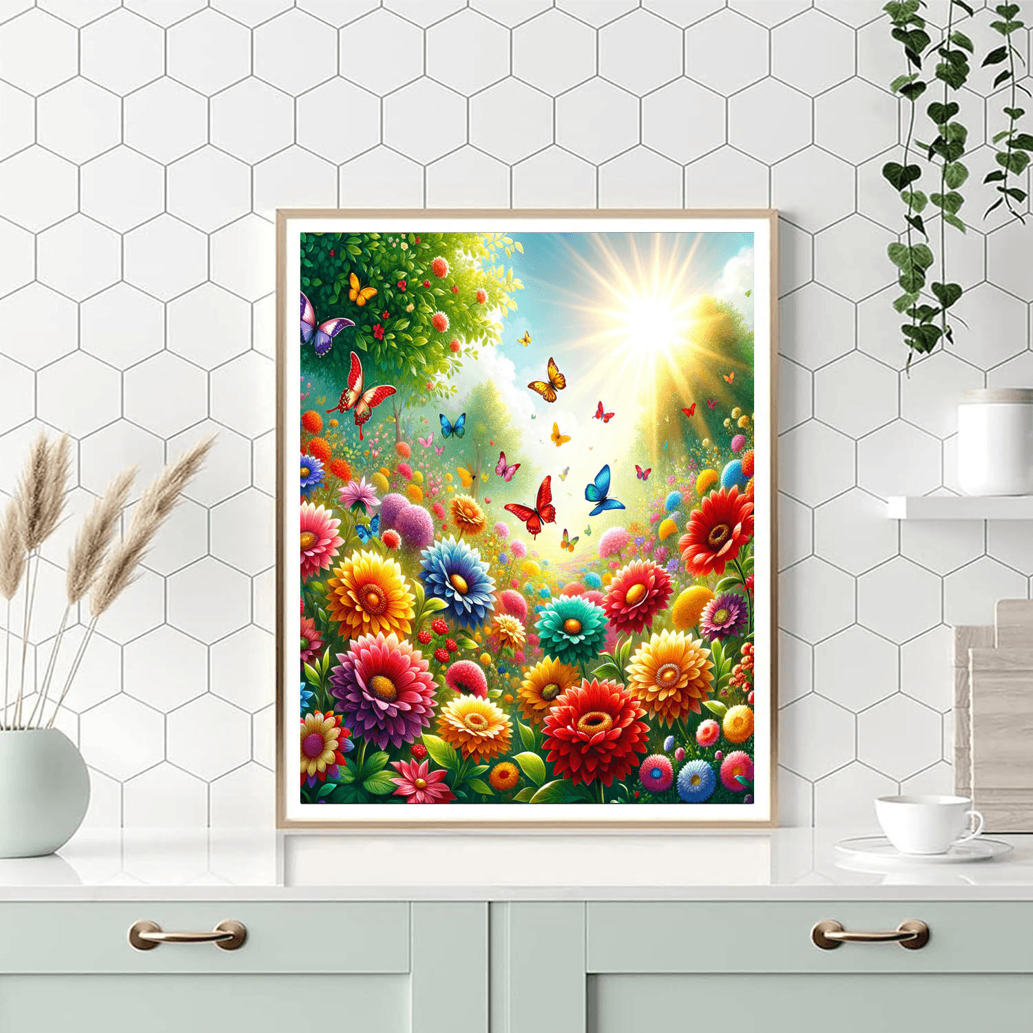 Radiant Garden Bliss Painting By Numbers Kit