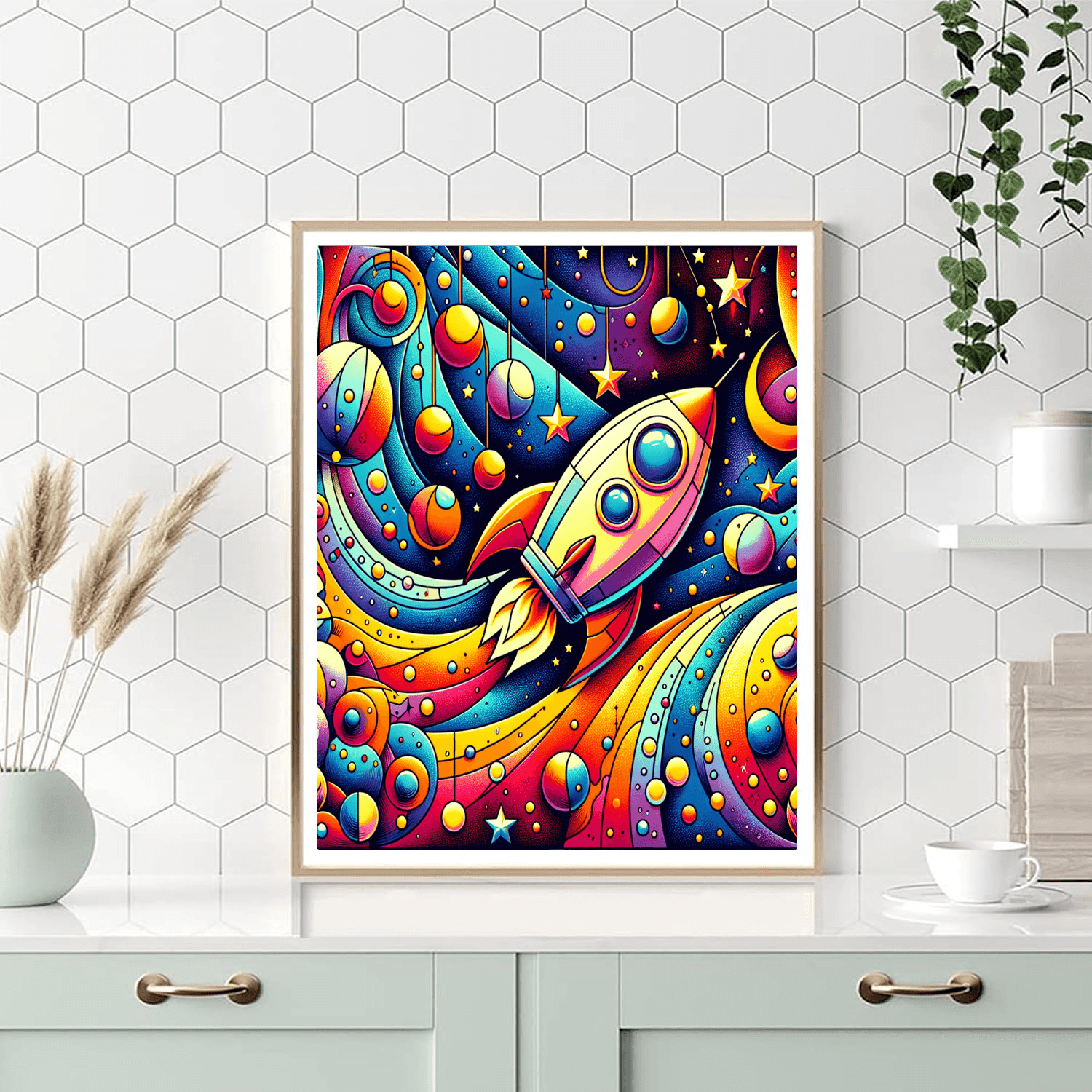 Roaring Rocket Ride Number Painting