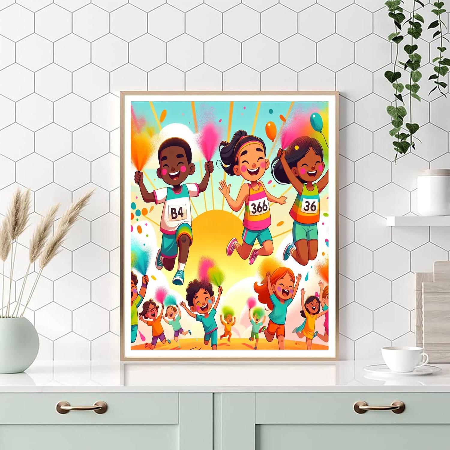 Rainbow Adventure Run Paint By Number