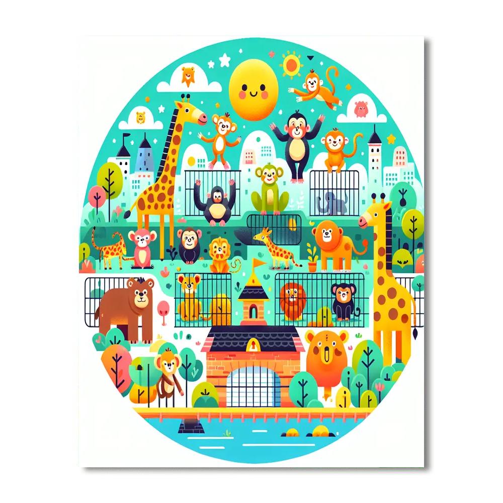 Zany Zoo Animals Number Painting