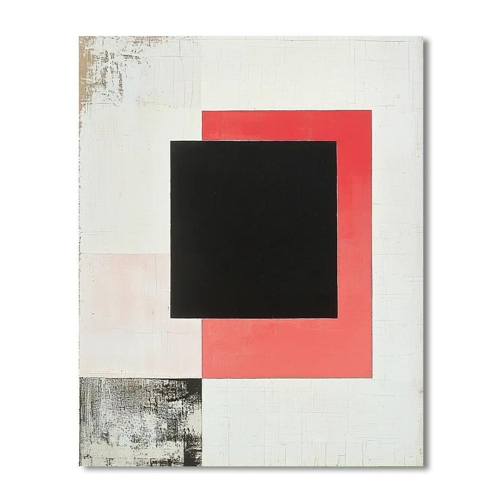 Kazimir Malevich Inspired Structure Of Silence  Paint By Color