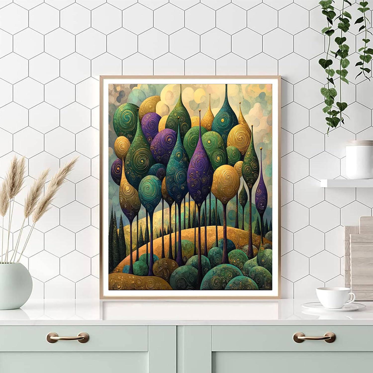 Salvador Dali Inspired Surreal Forest  Numbered Painting Kits