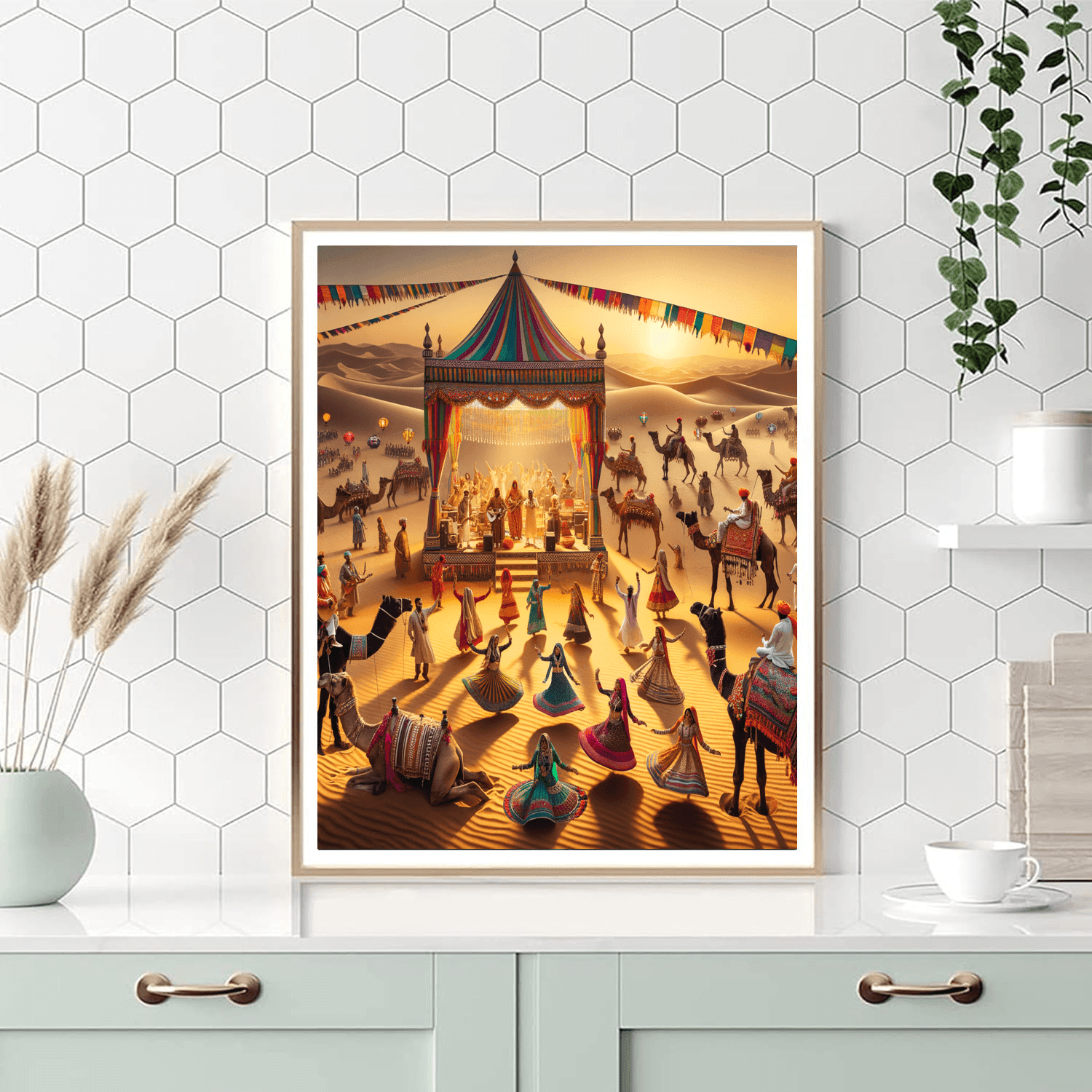 Jaisalmer Desert Festival - India Number Painting