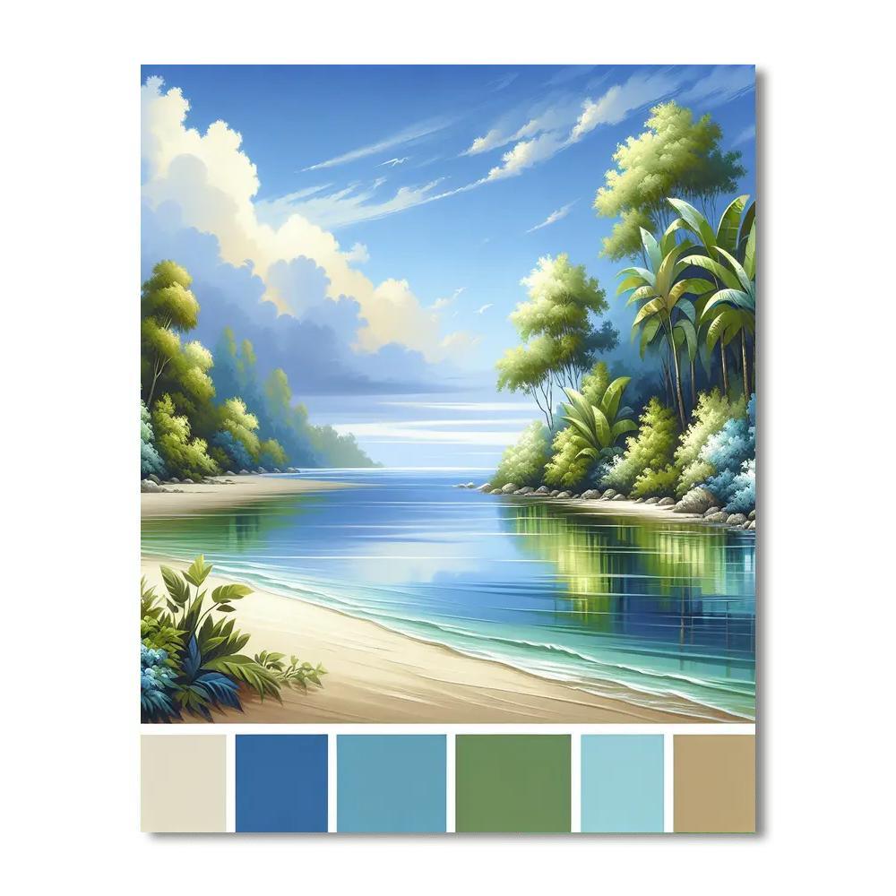Soothing Waterside Haven Paint By Numbers