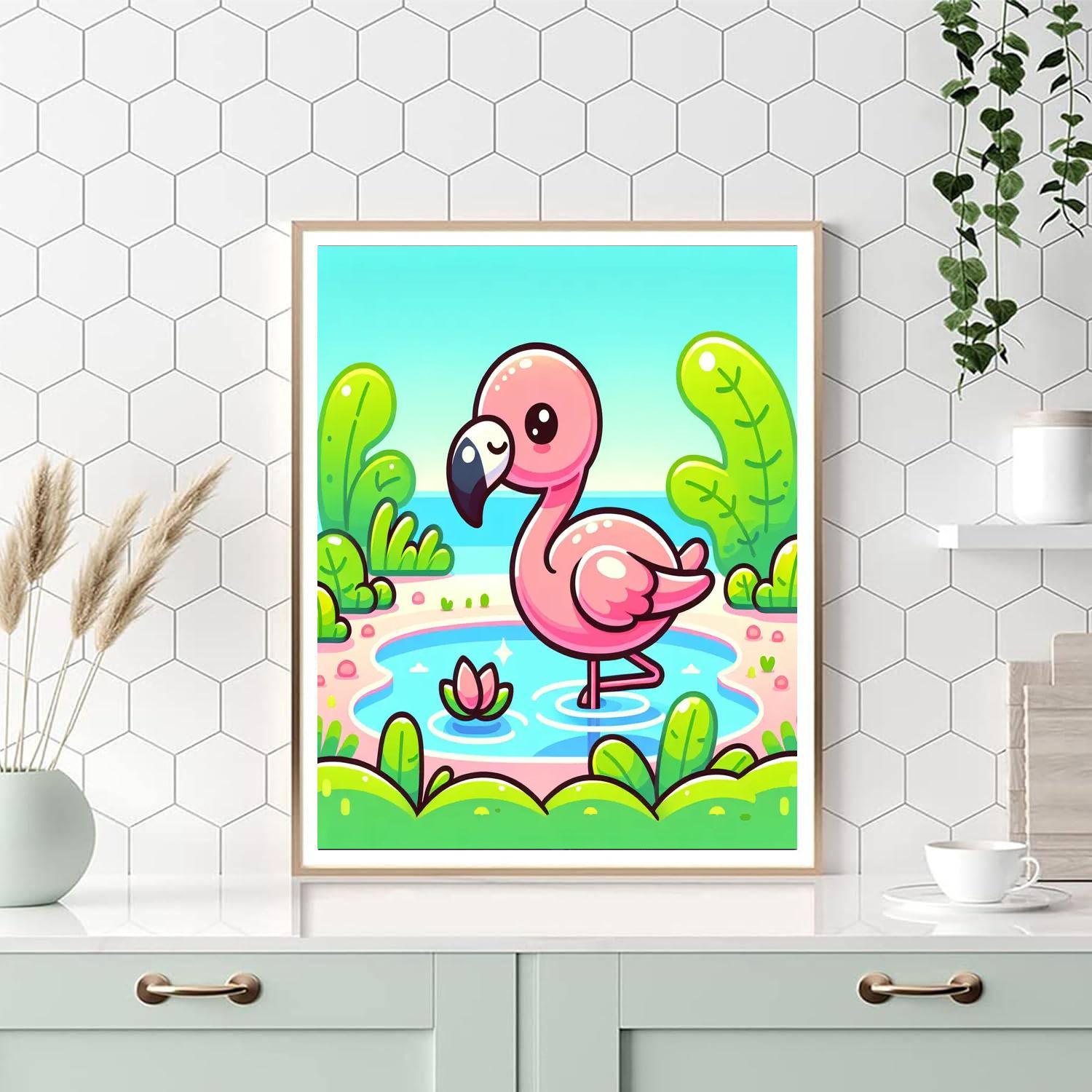 Fun Flamingo DIY Paint By Numbers