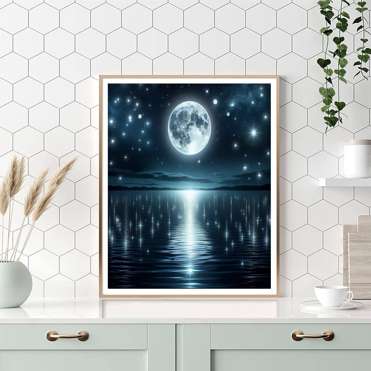Silver Moon Numbered Painting Kits