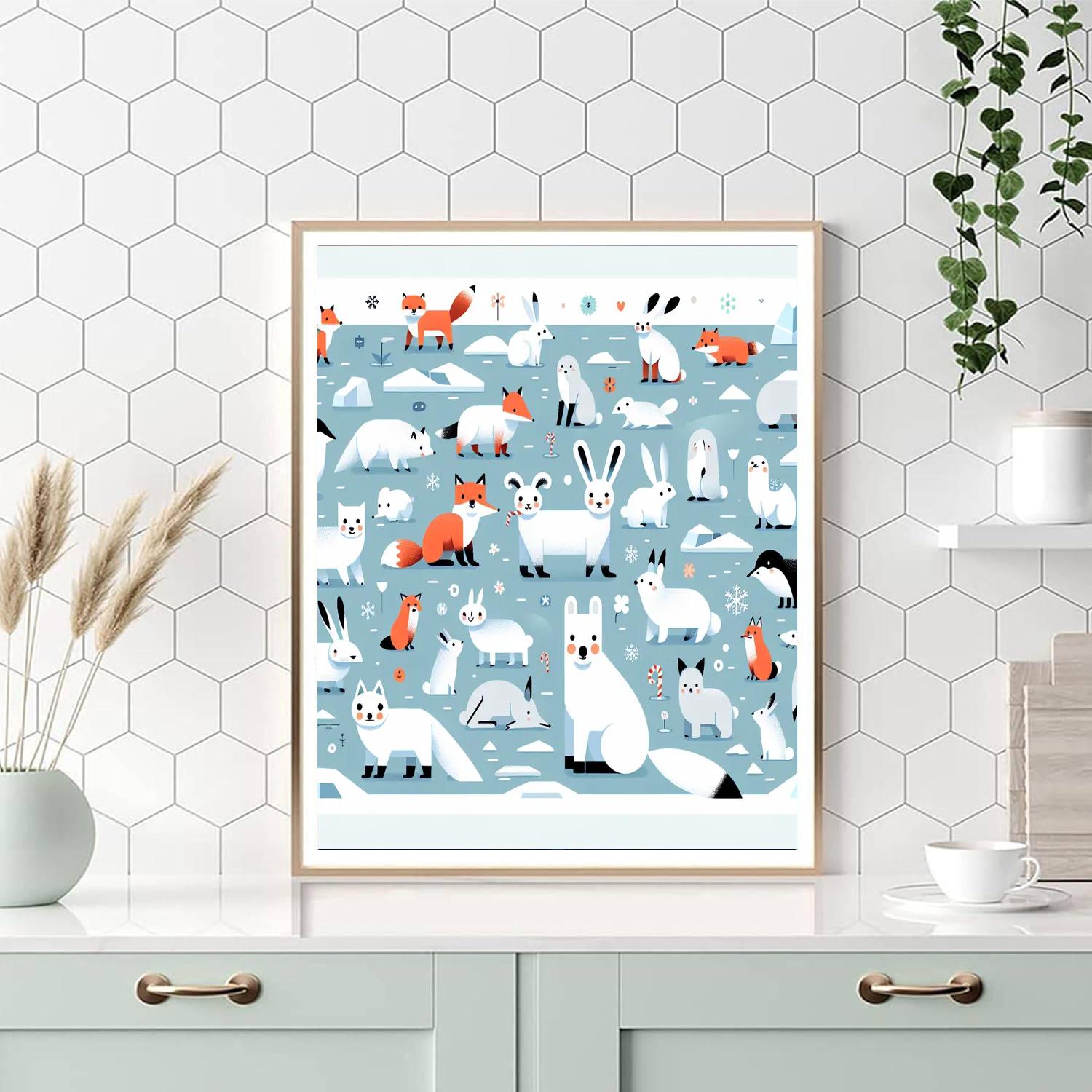 Arctic Animal Celebration Painting By Numbers Kit