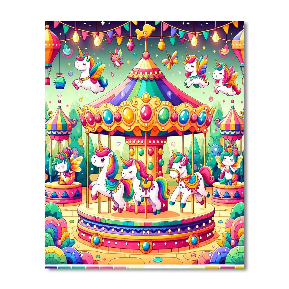 Magical Carousel Paint By Numbers Kits