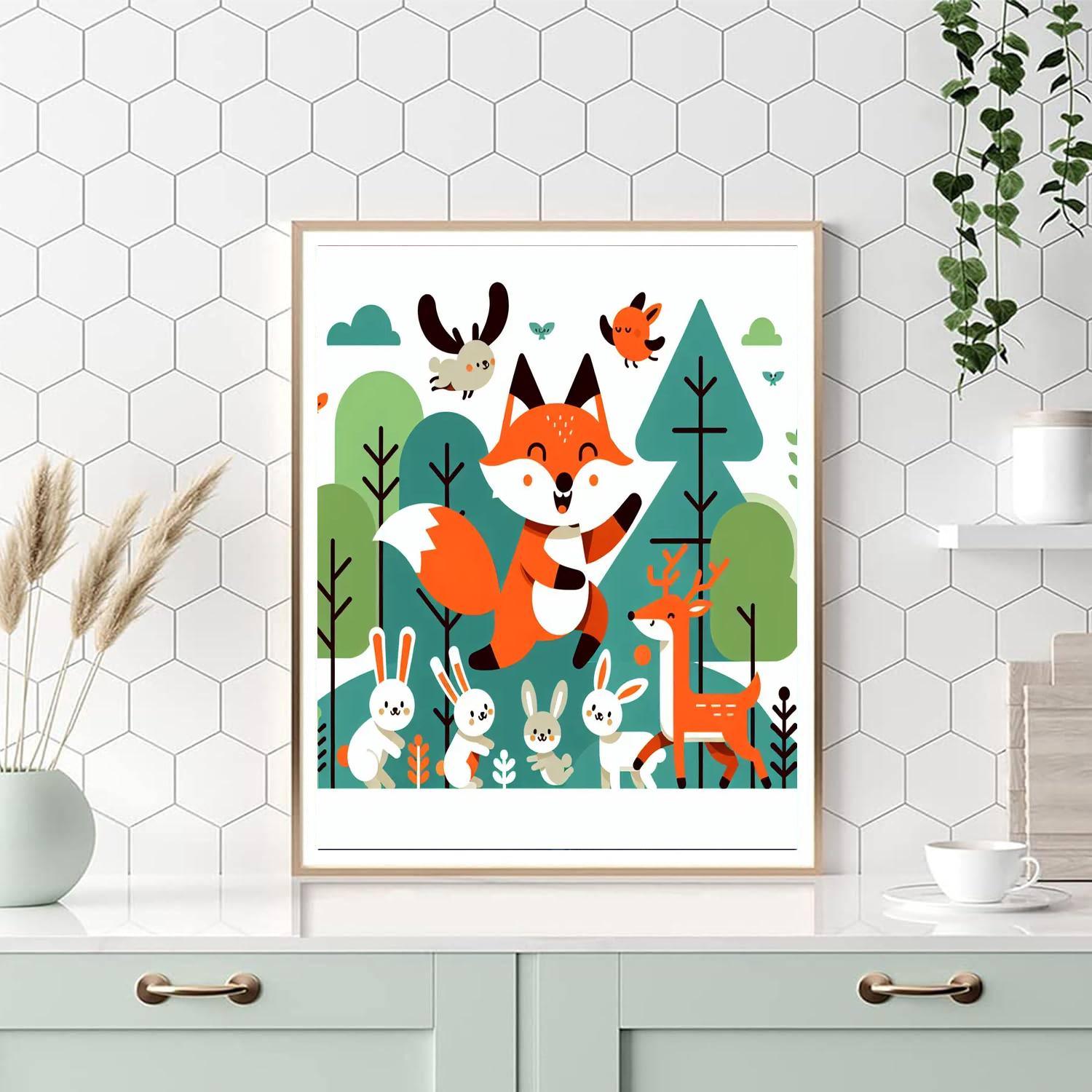 Forest Friends Exploration Painting Number Kit