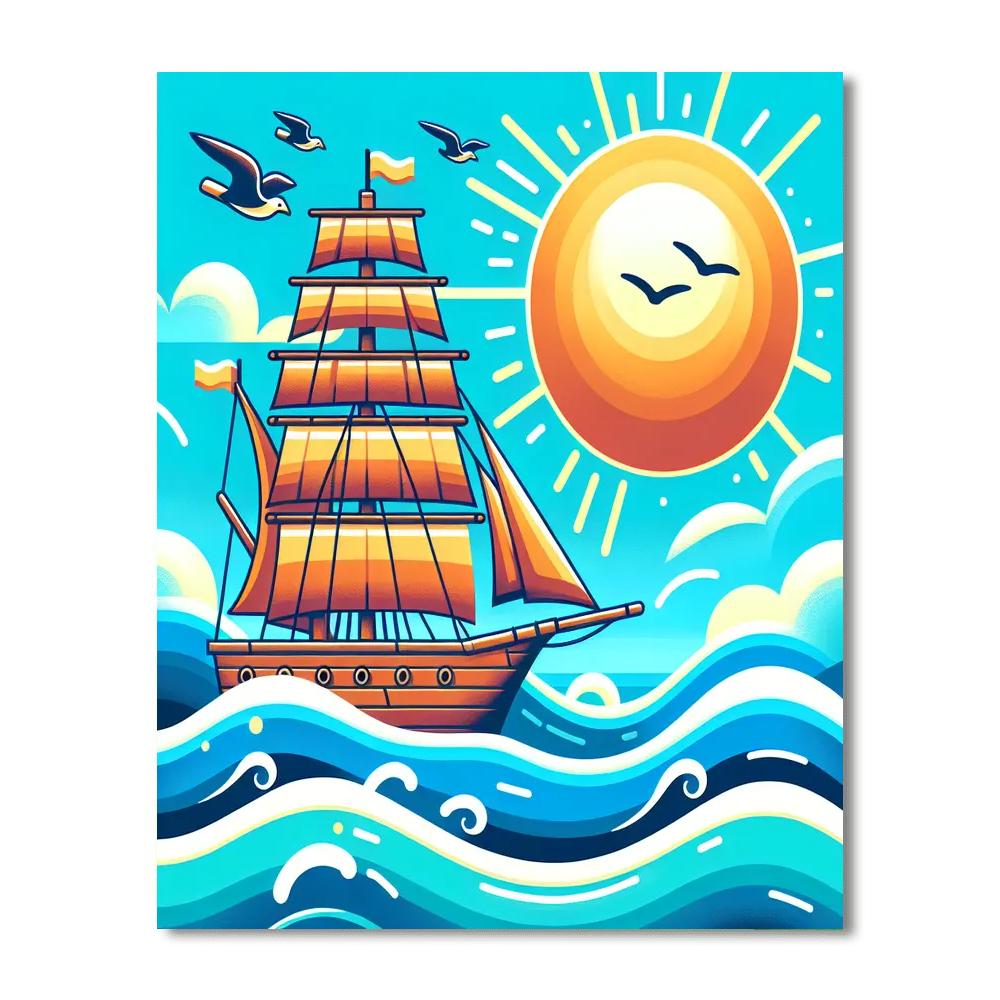 Nautical Ship Expedition Numbered Painting Kits