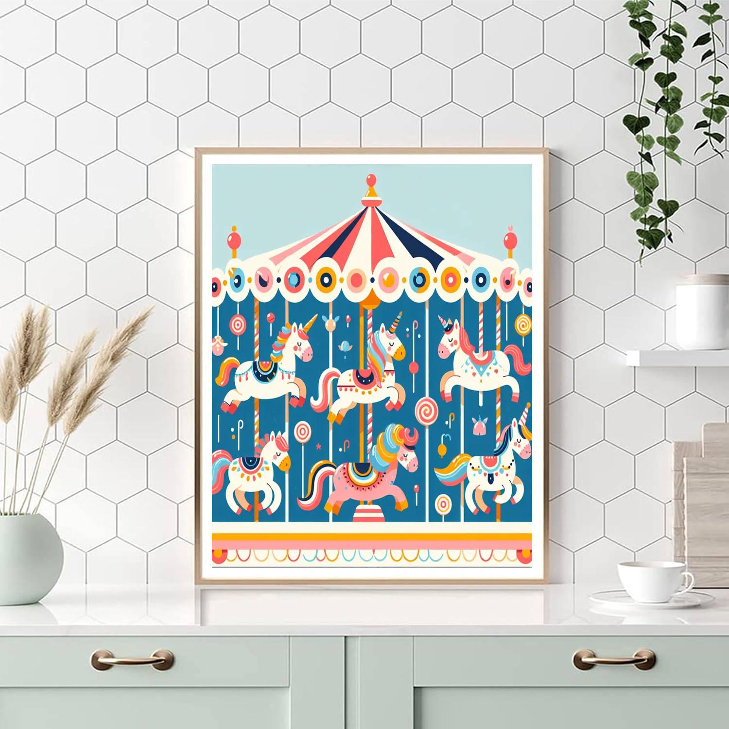 Creative Carousel Capers Paint By Numbers Art
