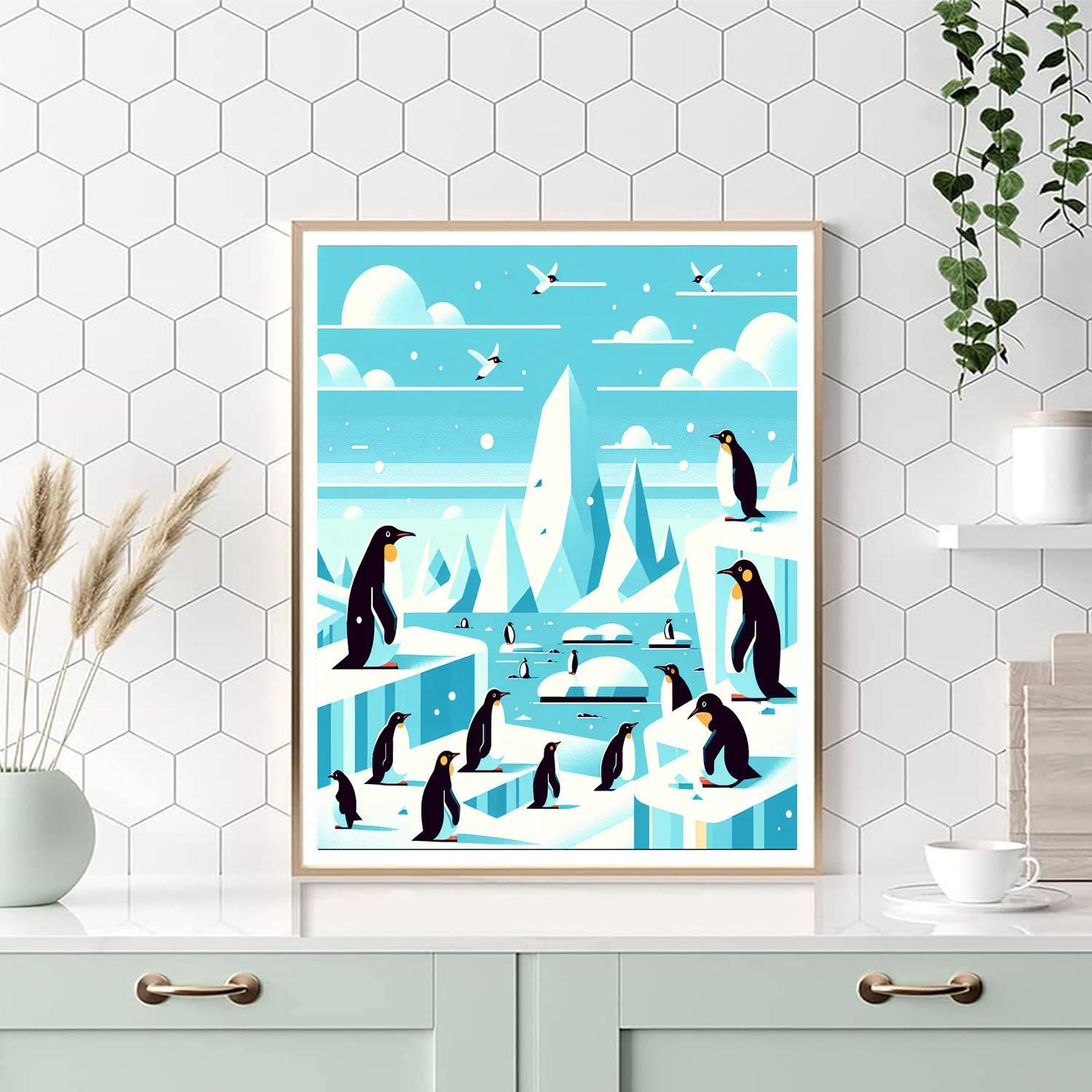Penguin's Arctic Journey Paint By Color