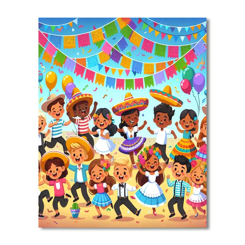 Fun Fiesta Celebration Painting By Numbers Kit