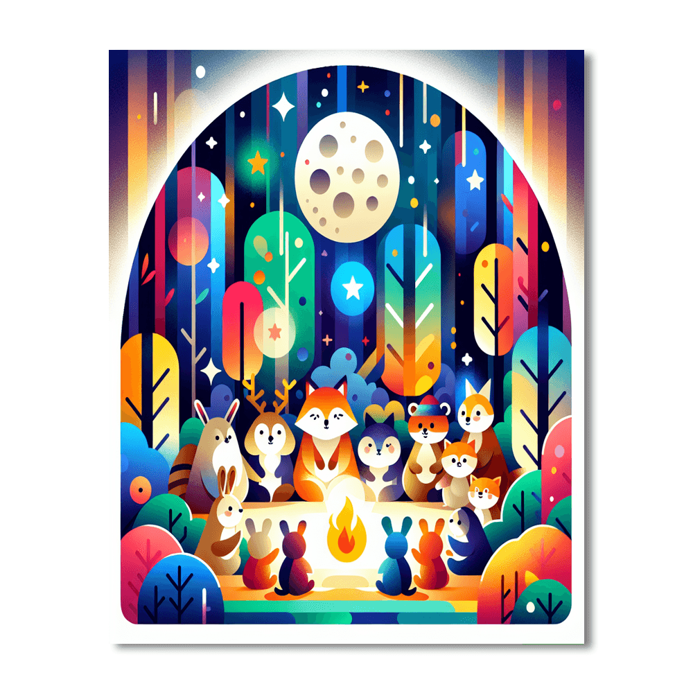 Enchanted Evening At The Forest Paint By Color