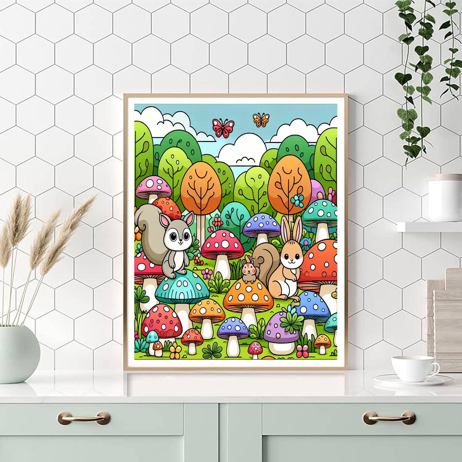 Merry Mushroom Kingdom Numbered Painting Kits