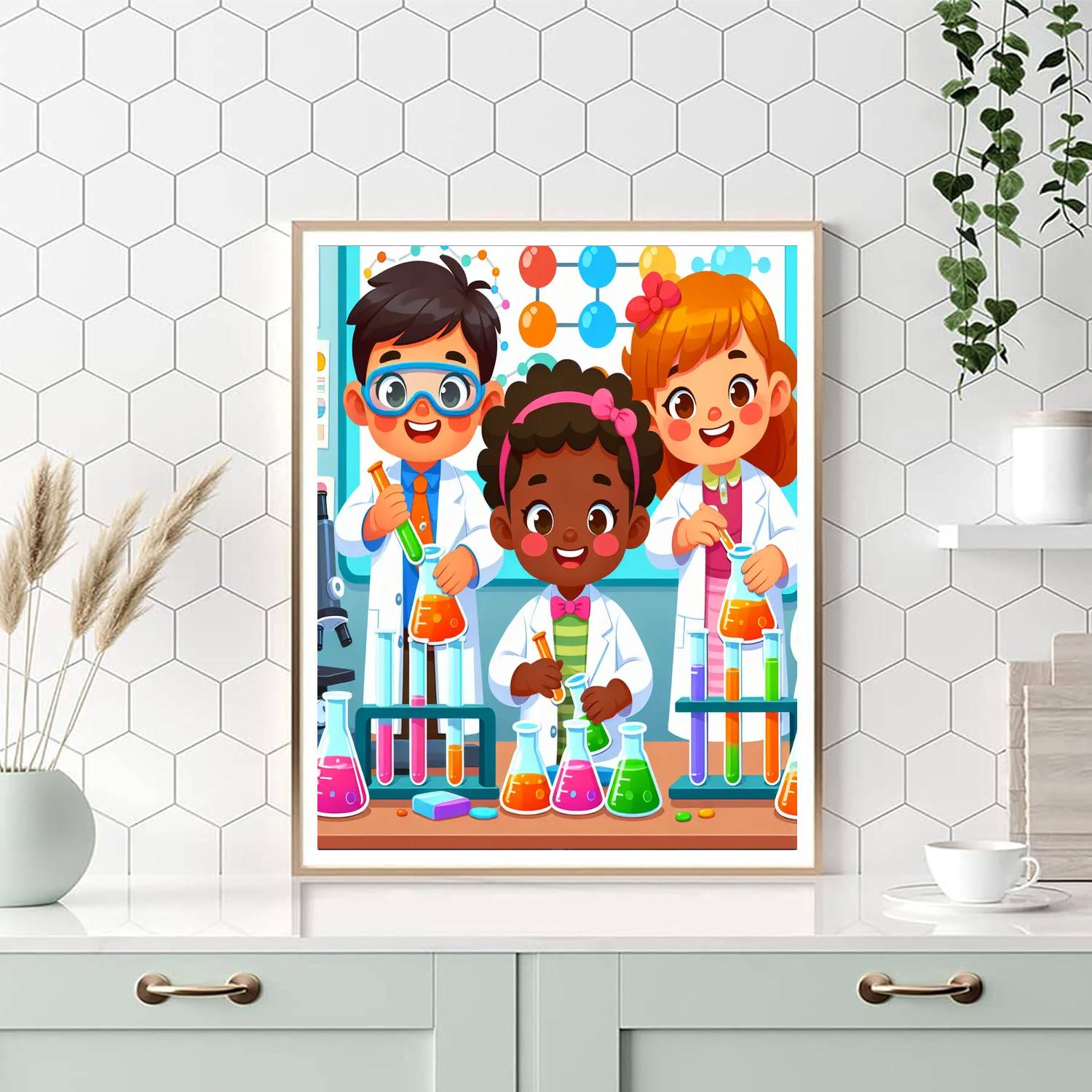 Pint-sized Scientists Paint By Number