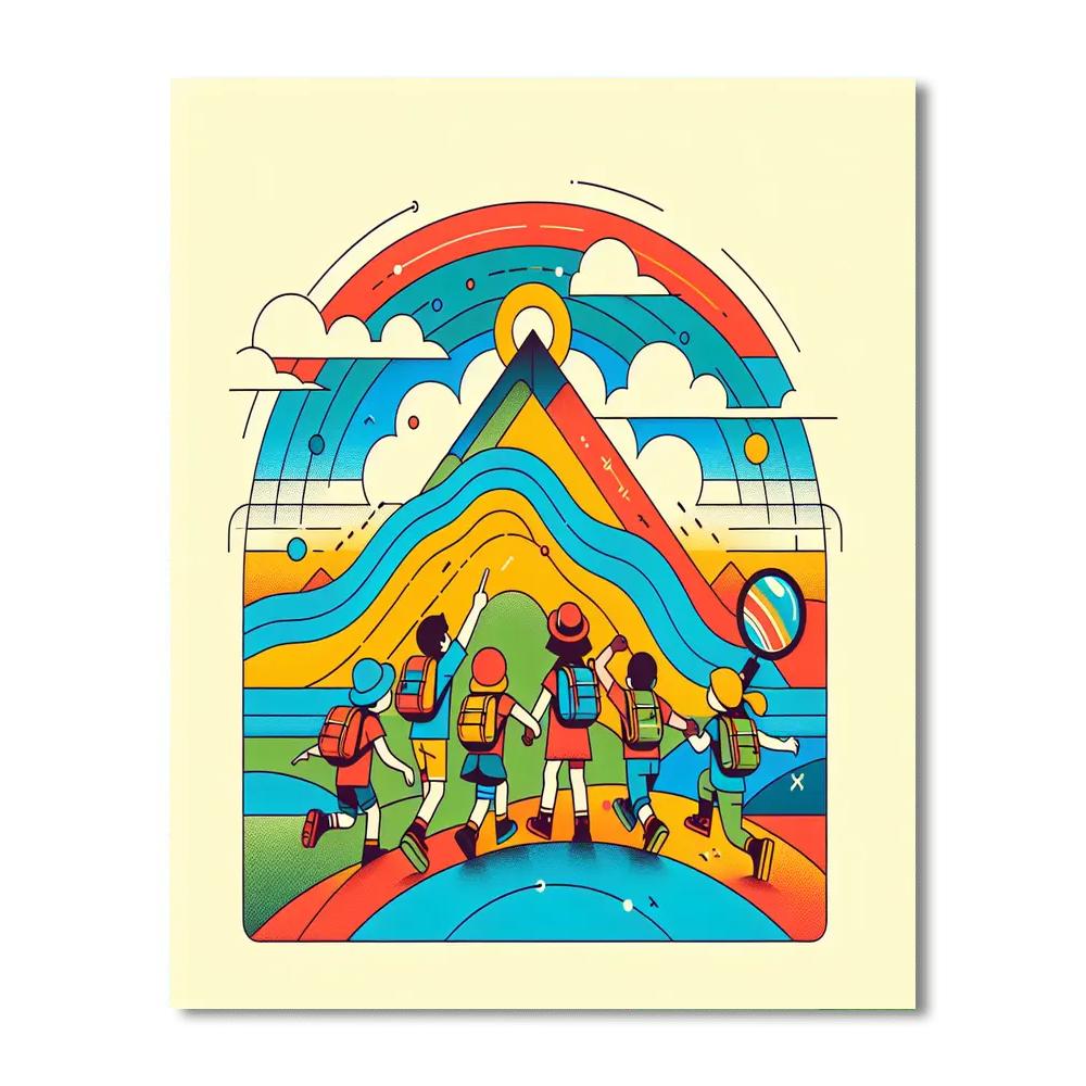 Mountain Adventure Expedition Number Painting