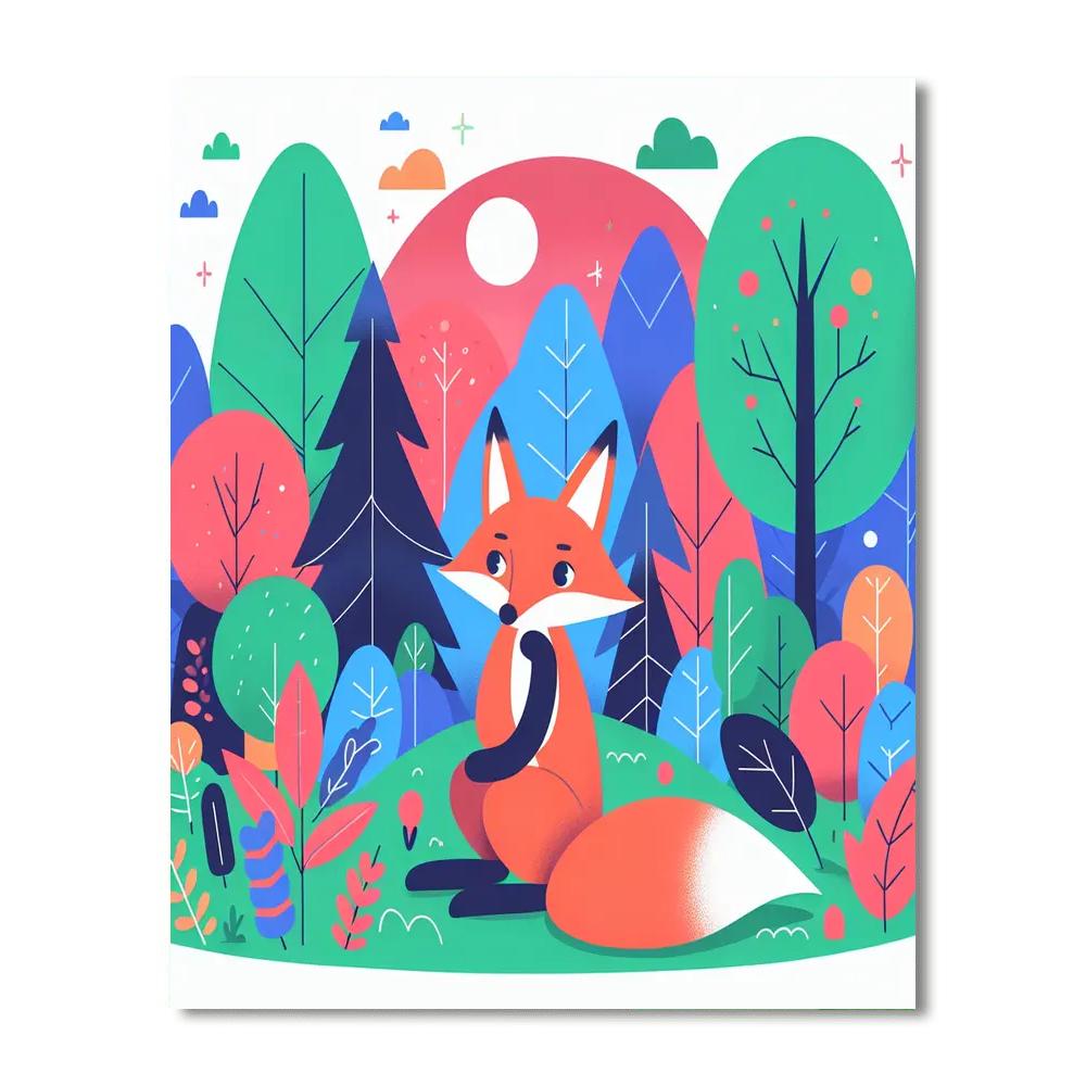 Wise Fox's Forest Secrets Paint By Numbers