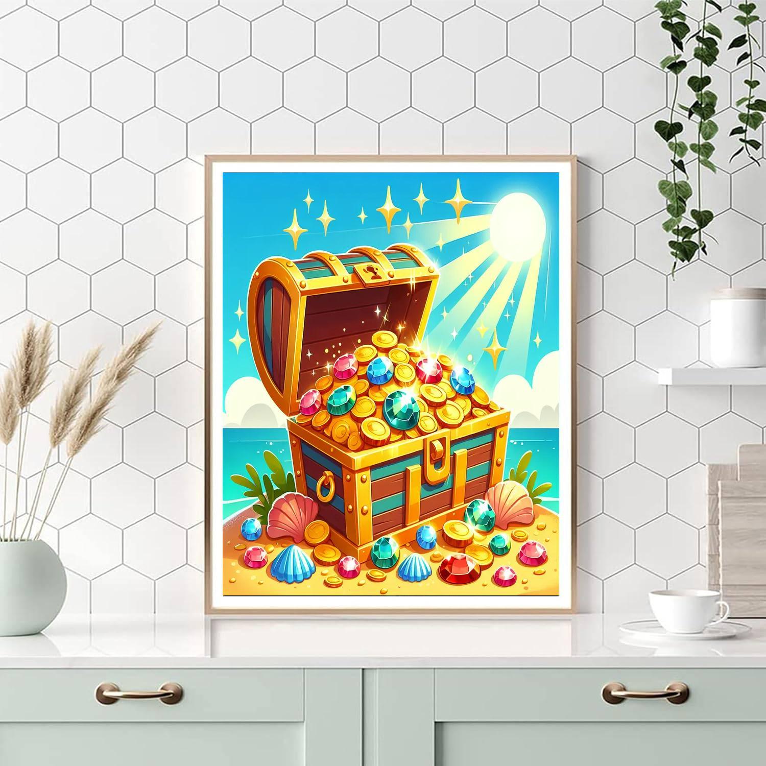 Adventurous Treasure Chest Paint By Numbers Art