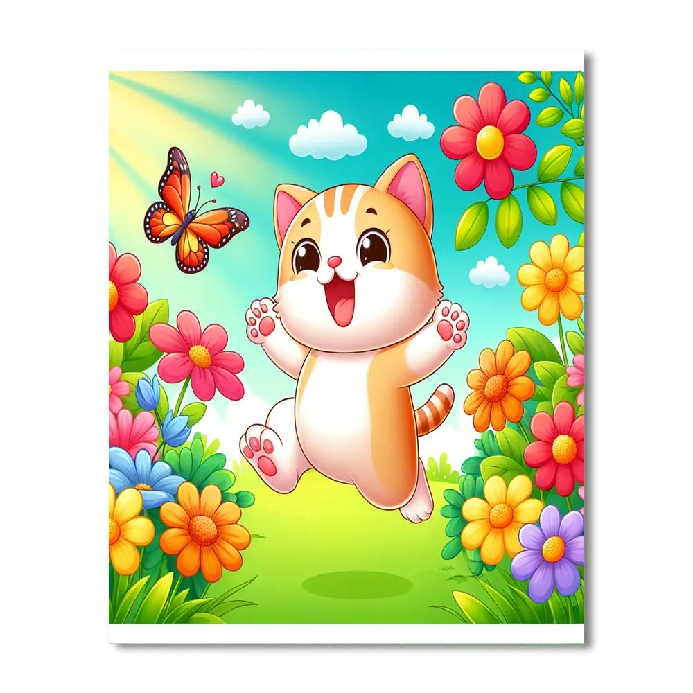Giggling Kitten Paint By Color