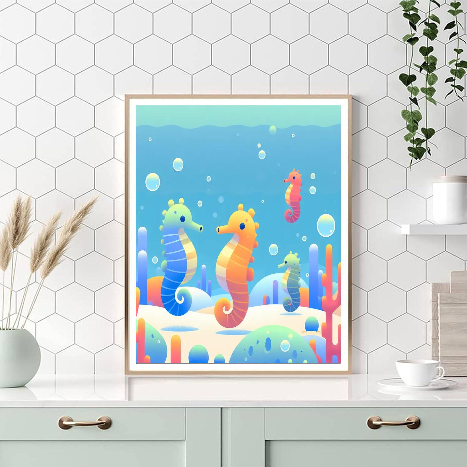 Serene Seahorse Sanctuary Paint By Numbers