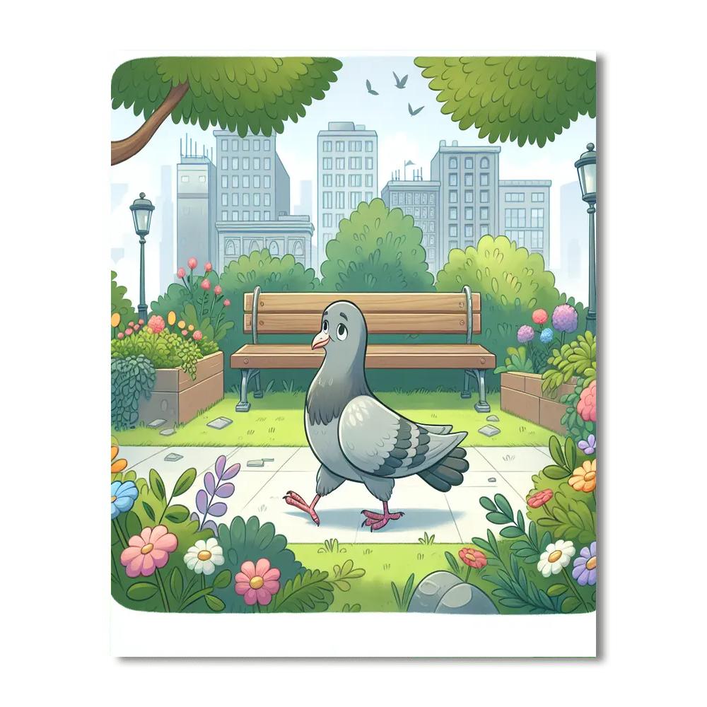 Proud Pigeon Painting Number Kit