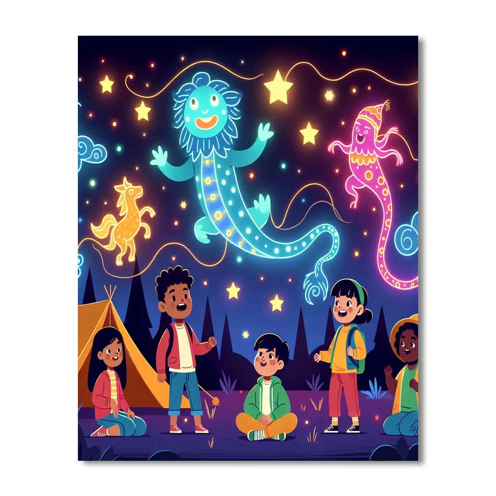 Celestial Creatures Camp Number Painting