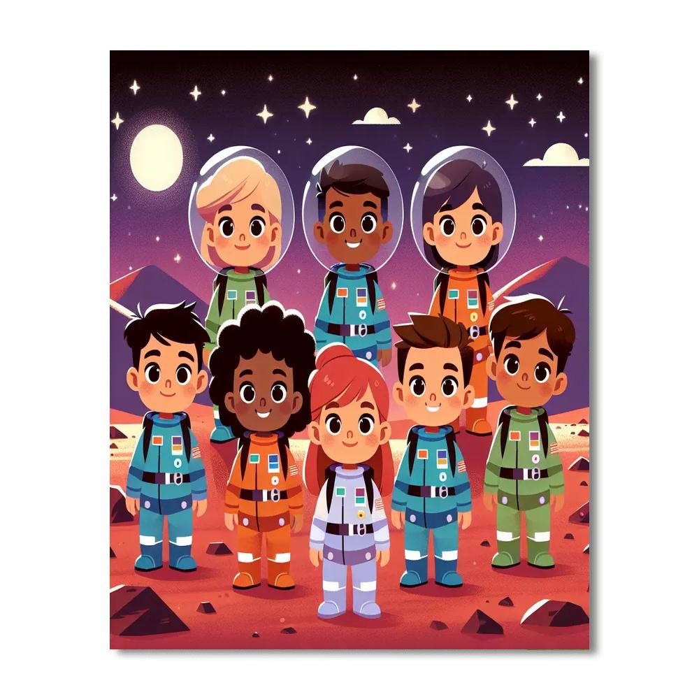 Merry Mars Mission Number Painting