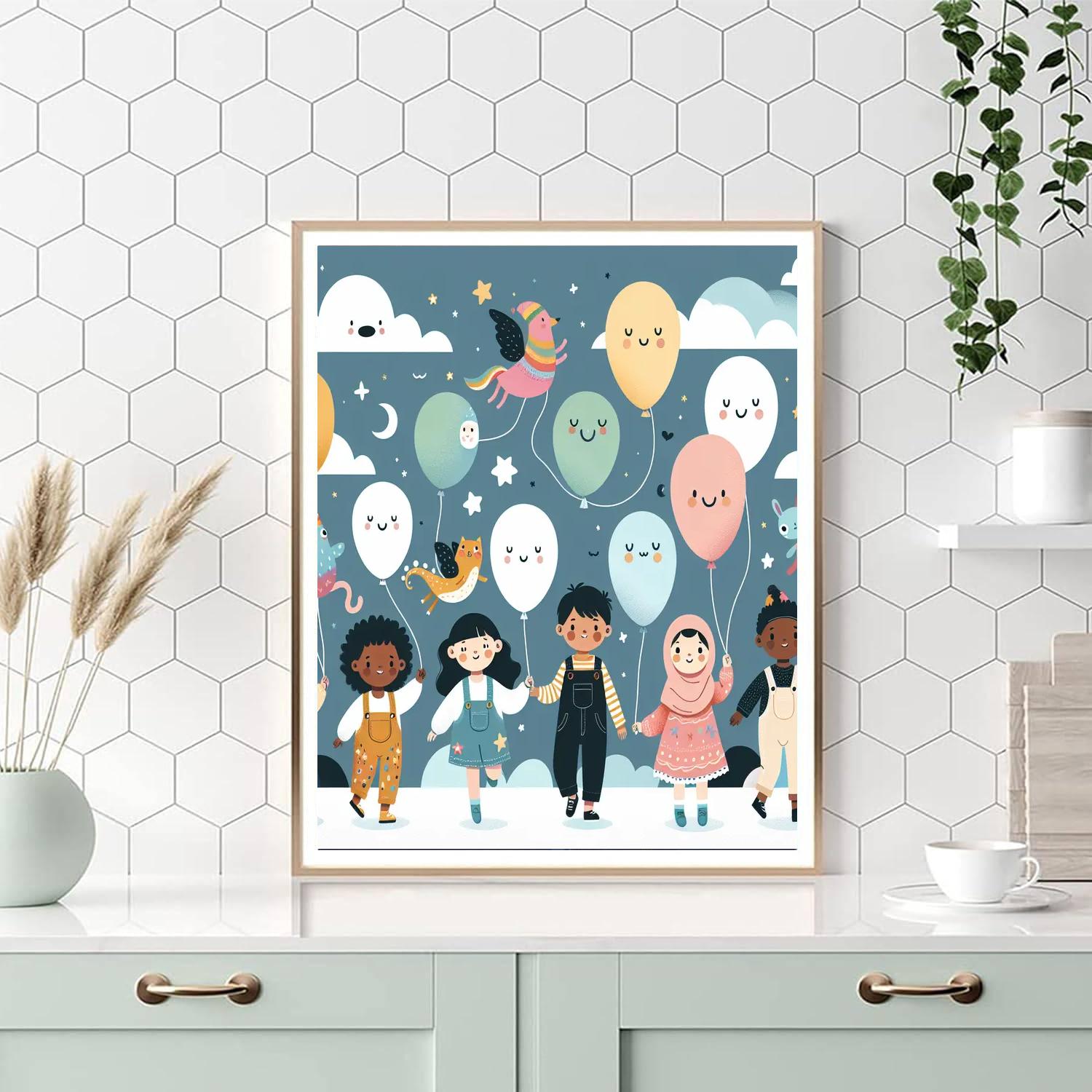 Ballooning Through Dreamland Painting By Numbers Kit