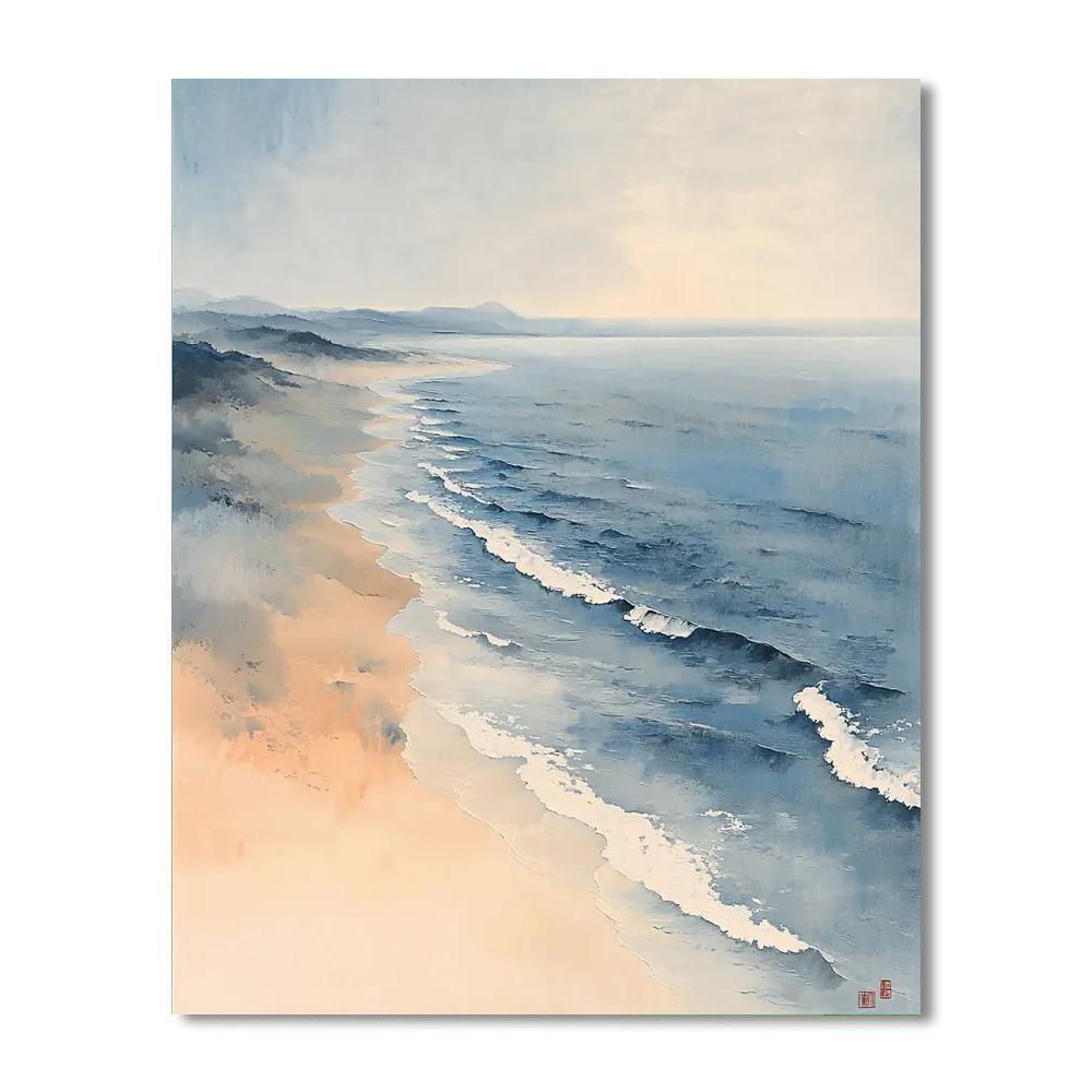 Zhao Mengfu Inspired Shores Of Serenity  Painting By Numbers Kit