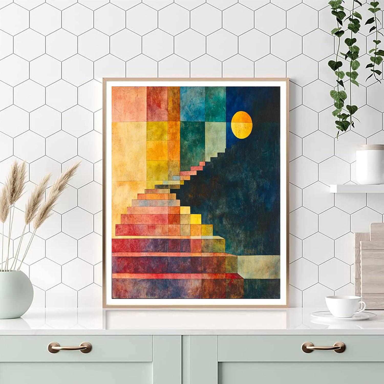 Paul Klee Inspired Ebullient Rhythms  Number Painting