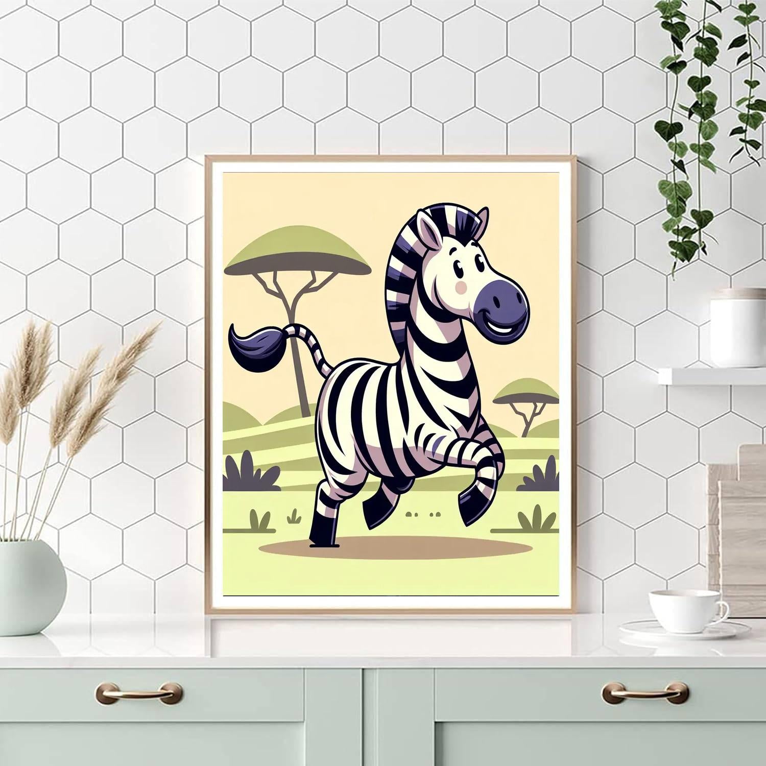 Safari Zebra Parade Paint By Number