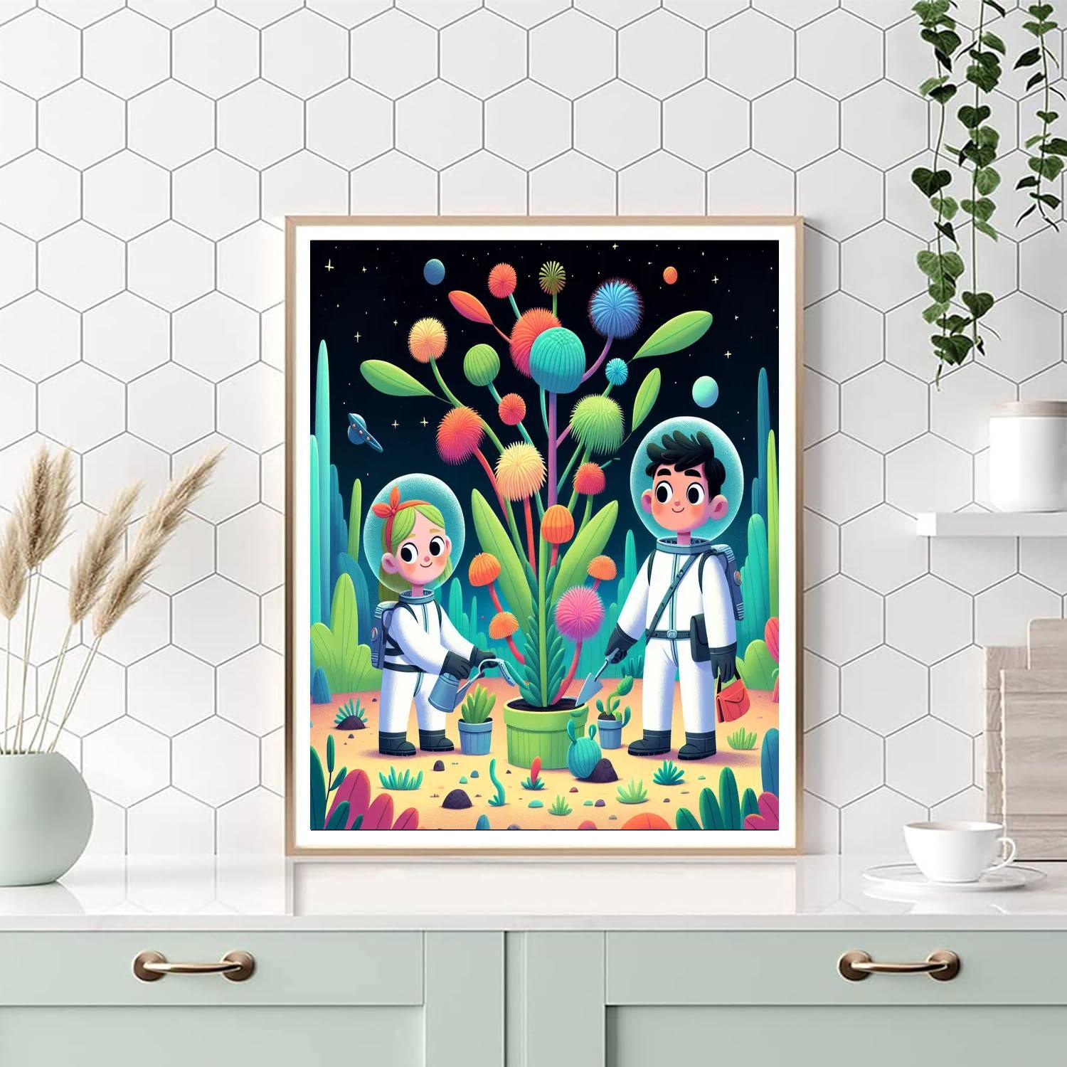 Galactic Gardening Painting Number Kit