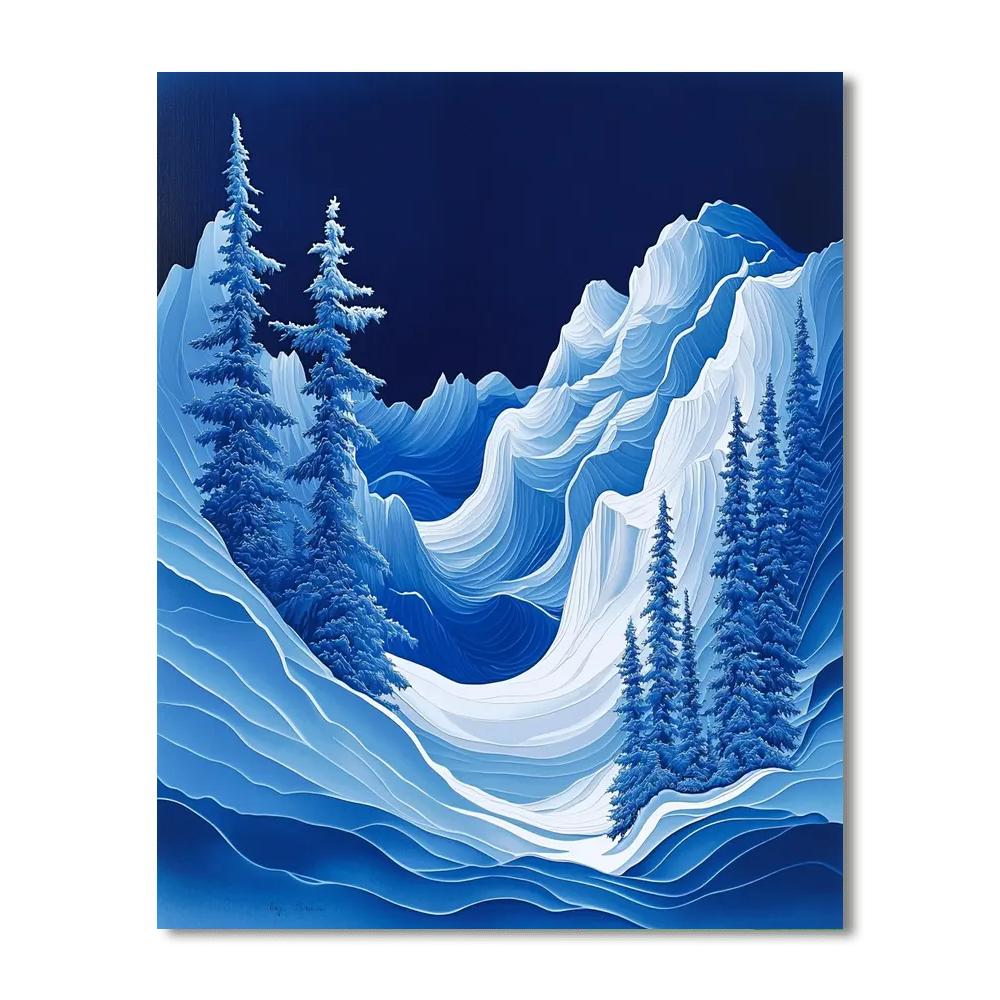 Michelangelo Inspired Mystical Glacier  Painting Number Kit