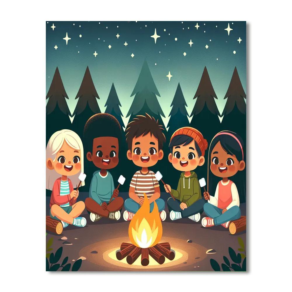 Cozy Campfire Tales Paint By Number