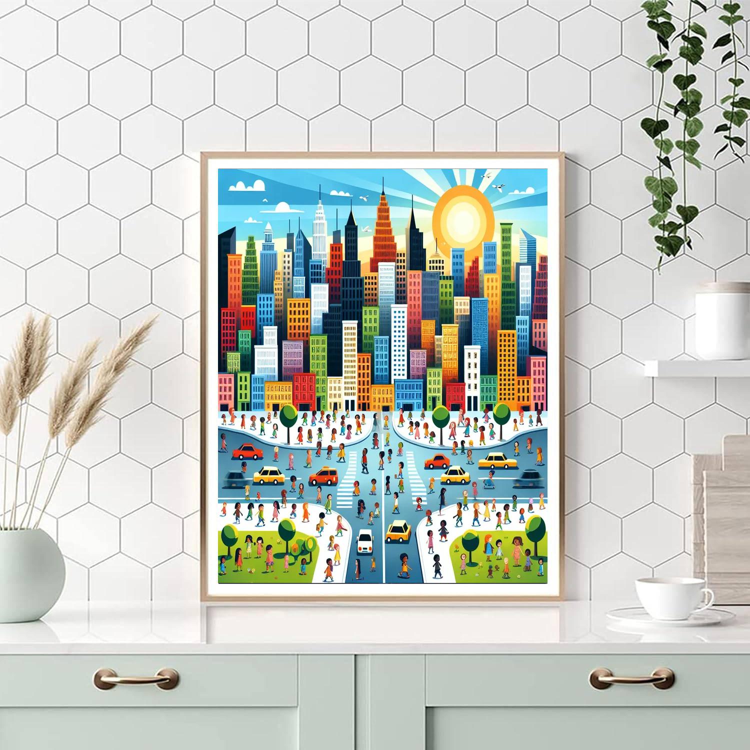 Doodle City Painting By Numbers Kit