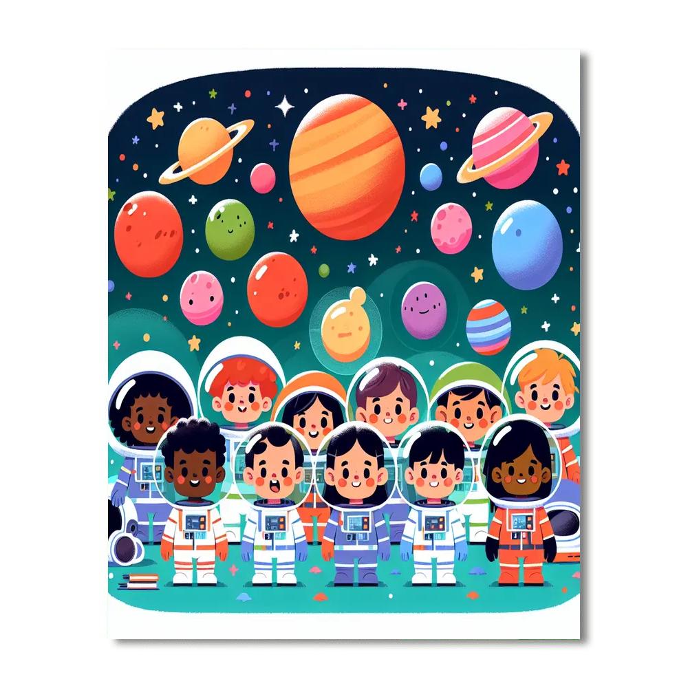 Star Explorers Number Painting