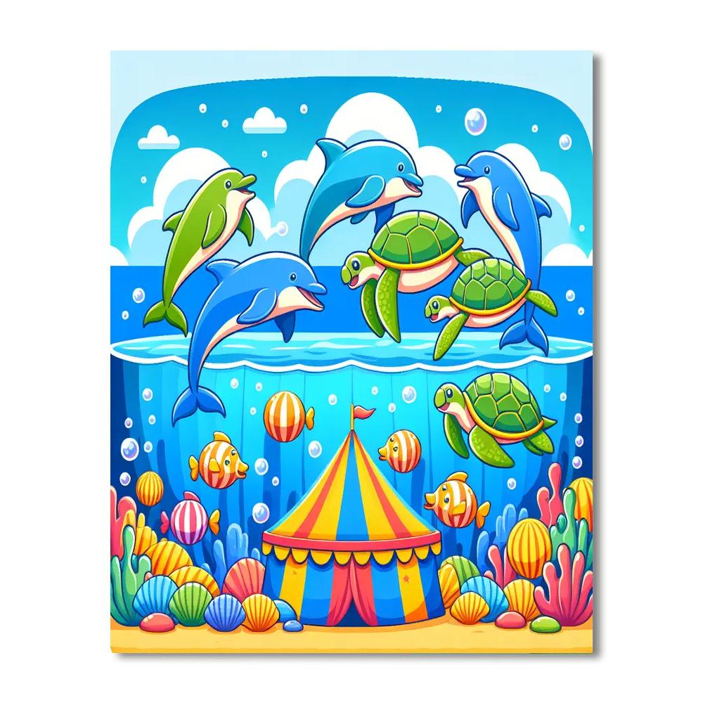 Underwater Circus Spectacle Paint By Number