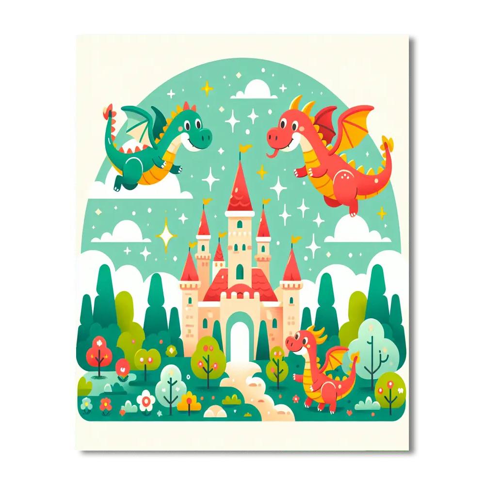 Fantastical Dragon Kingdom Painting Number Kit