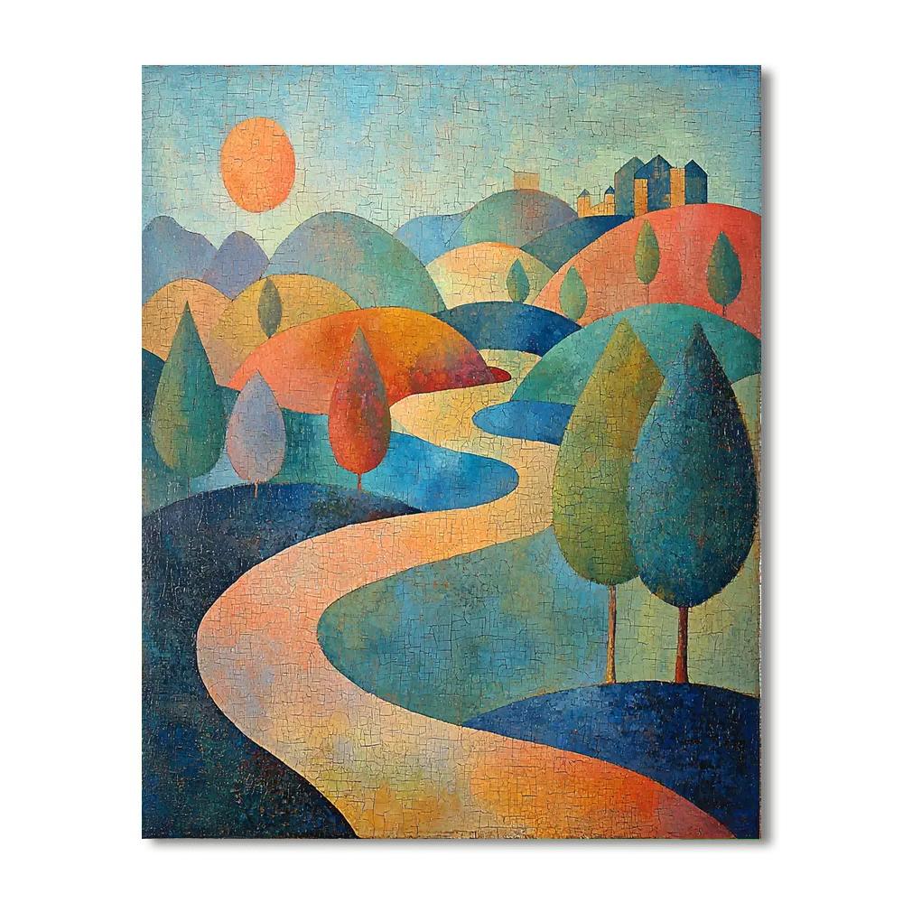 Paul Klee Inspired Evolving Landscapes  Numbered Painting Kits