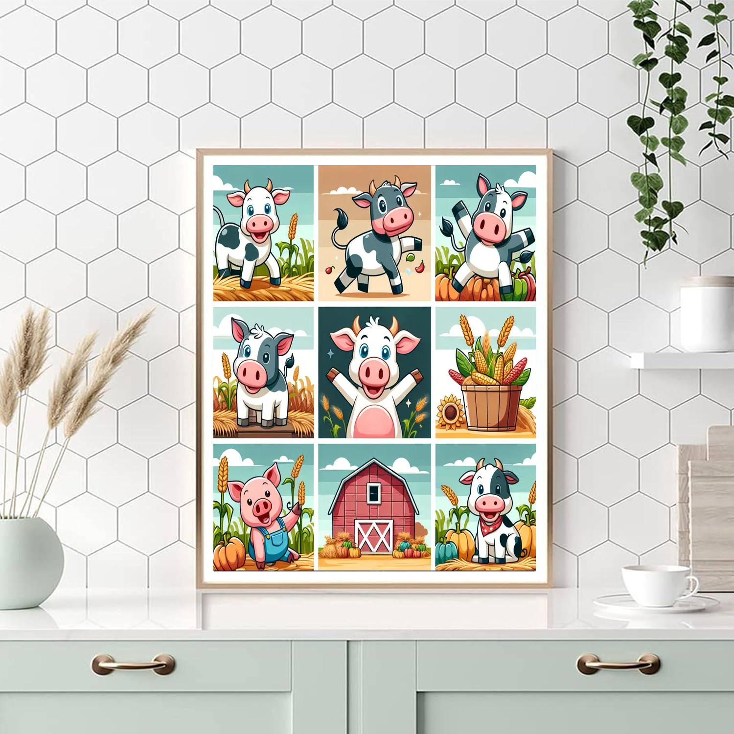 Happy Harvest With Barnyard Buddies Paint By Numbers Kits