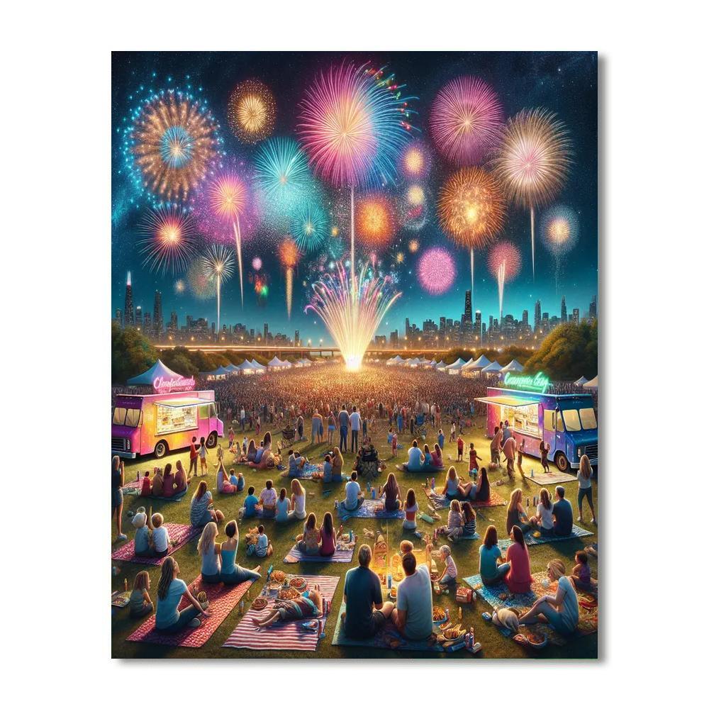 Brampton Fireworks - Canada DIY Paint By Numbers