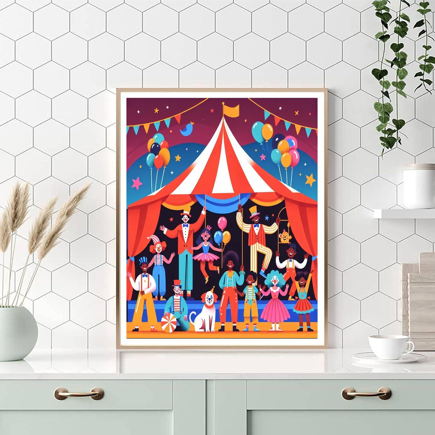 Vibrant Circus Adventure Number Painting