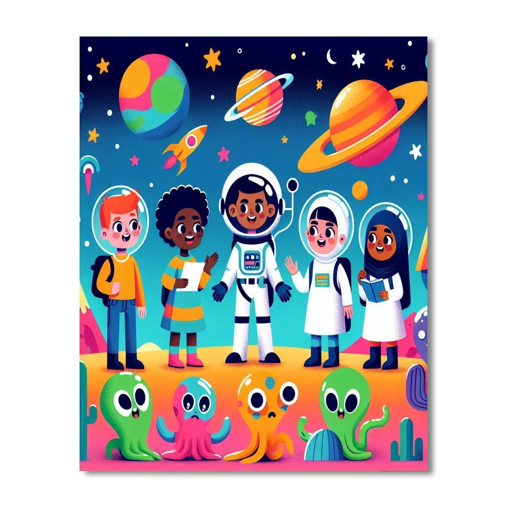 Galactic Mission Painting Number Kit