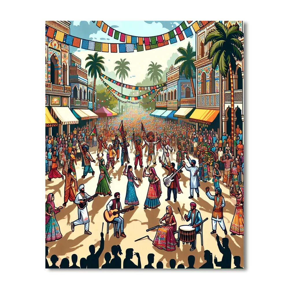 Calle Ocho Festival - United States Number Painting