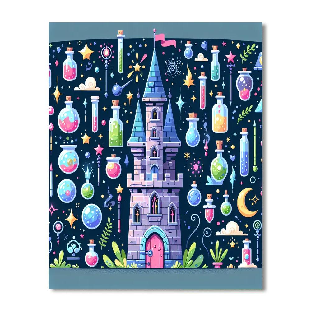 Mystic Wizard Tower Paint By Number