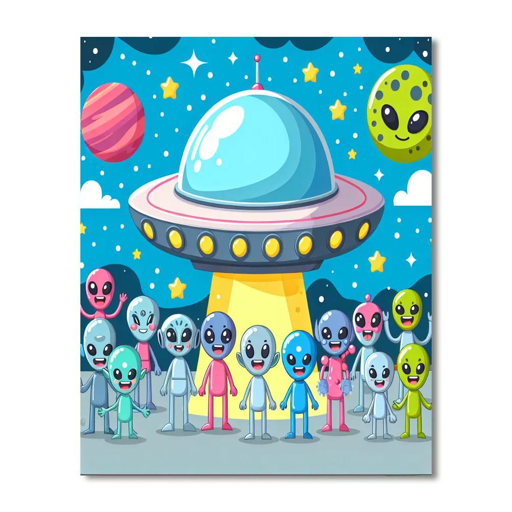 Alien Space Camp Numbered Painting Kits
