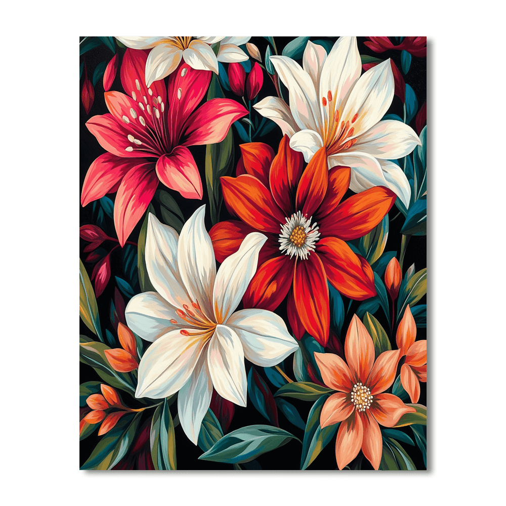 O'Keeffe Inspired Botanical Paradise  Paint By Numbers Art