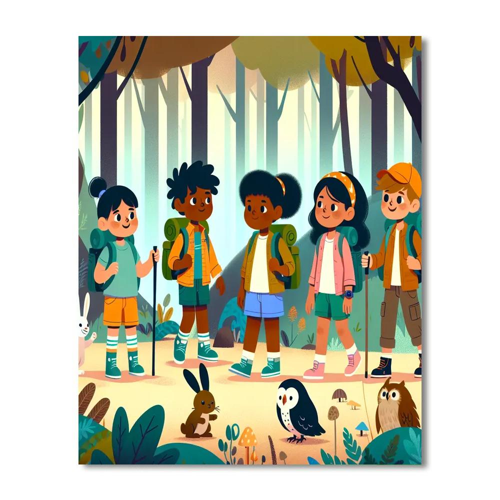 Forest Adventure Trek Number Painting